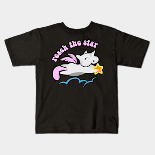 Reach The Star Unicorn Kids T-Shirt